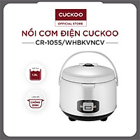 Nồi cơm điện tử Cuckoo CR-1055 1,8 lít màu trắng đen / bảng quốc tế - Hàng Chính hãng