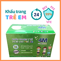 Khẩu trang trẻ em 4M ForMankind màu trắng - Thương hiệu 4M - Chuẩn quốc tế, lọc bụi, lọc khuẩn BFE - VFE - PFE >99%, kiểm định bởi Nelson Labs (Mỹ) - Đóng gói riêng từng cái