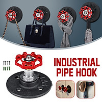 Industrial Retro Iron Pipe Wall Hook Steampunk Clothes Coat Flange Hanger