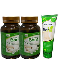 Combo 2 Hộp Thực Phẩm Bảo Vệ Sức Khỏe Viên uống hỗ trợ Giảm Cân Bona, Tặng Kèm Gel Slim Bona - Hỗ Trợ Kiểm Soát Cân Nặng An Toàn, Hiệu Quả