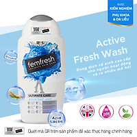 Dung Dịch Vệ Sinh Dành Cho Nam Và Nữ Thường Xuyên Vận Động Femfresh Active Fresh Wash 250ml ( Anh Quốc), làm sạch sâu, thơm mát tạo cảm giác dễ chịu