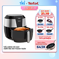 Nồi chiên không dầu vỏ thép Tefal EY701D15 - Dung tích 5.6L Size lớn XXL Công suất 1850W - Hàng chính hãng