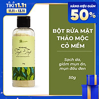 Bột rửa mặt Thảo mộc TAP TAP Từ Bột Đậu Đỏ Trà Xanh Yến Mạch Cám Gạo Giảm Mụn Ẩn Mụn Cám Mụn Đầu Đen An Toàn Từ Thiên Nhiên Cỏ Mềm 50g