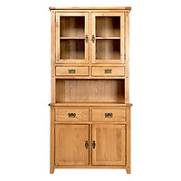 Tủ Chén Cao 2 Cánh Rustic Gỗ Sồi IBIE