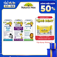 Combo 3 Siro Uống Nature's Way Kids Smart Drops Bổ Sung Vitamin, Khoáng Chất Cho Bé Phát Triển Toàn Diện 50ml