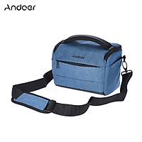 Andoer Cuboid-shaped DSLR Camera Shoulder Bag Portable Fashion Polyester Camera Case for 1 Camera 2 Lenses and Small