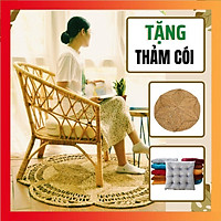 Ghế mây thư giản đọc sách, ghế mây đọc sách 100% mây tự nhiên. HOME MÂY mây chà vỏ cao cấp
