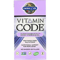 Garden of Life, Vitamin Code, (2 Pack) Raw Prenatal, 180 Vegetarian Capsules