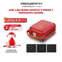 Máy làm bánh Waffle 3 trong 1 PerySmith WM360 - Hàng chính hãng