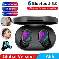 A6S Wireless Earphone for Airdots Earbuds Bluetooth 5.0 TWS Headsets Noise Reduction MIC Universal for iPhone Huawei Samsung Xiaomi Redmi