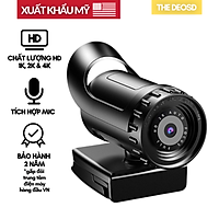 | Xuất Khẩu Mỹ | - Webcam Full HD 720p / 1K / 2K / 4K / 8K Camera Máy Tính / Laptop Tự Động Lấy Nét - The Deosd WC - Hàng Chính Hãng