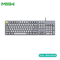 MIIIW Wired Mechanical Keyboard G06 104 Keys N-key Rollover with Six-color Backlight Modes/Game Mode/Red Blue