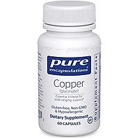 Pure Encapsulations - Copper (Glycinate) - Hypoallergenic Essential Mineral Supplement - 60 Capsules