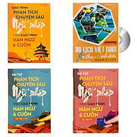 Combo 4 sách: Giáo trình phân tích chuyên sâu Ngữ Pháp theo Giáo trình Hán ngữ 6 cuốn + Bài tập tập 1 (Hán 1-2-3-4) + Bài tập tập 2 (Hán 5-6) và Du lịch Việt Nam Ẩm thực và cảnh điểm (in màu, có audio nghe, giấy ảnh c2) + DVD tài liệu+ DVD tài liệu
