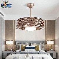 Đèn Quạt Trần Tàng Hình MQT-2178 Quạt Trần Đèn LED 3 Màu Trang TRí Phòng Khách Kiểu Dáng Hiện Đại Sang Trọng