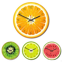 12Inches Fruit Pattern Wall Clock for Home Living Room Bedroom Decor