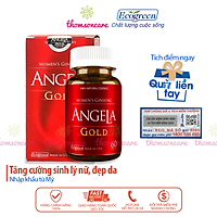 Sâm Angela Gold có tem tích điểm - Hộp 60 viên - Hỗ trợ bổ sung nội tiết tố, đẹp da, tăng cường sinh lý nữ