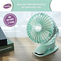 Quạt sạc, quạt tích điện mini - thời gian lên tới 32h, 6400 mAH chính hãng MASTELA - phù hợp cầm tay, kẹp xe đẩy, để bàn