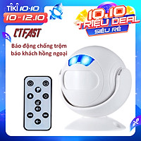 Chuông Báo Khách Cửa Hàng, Báo Động Chống Trộm Cảm Biến Hồng Ngoại CTFAST 01 - Chuông Cửa Báo Khách Ghé Thăm, Dọa Trộm Xâm Nhập, Ánh Sáng Đèn Ngủ - Không điều khiển từ xa