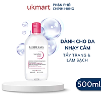 Nước Tẩy Trang Bioderma Hồng Công Nghệ Micella Dành Cho Da Nhạy Cảm Sensibio H2O 500ml Chính Hãng