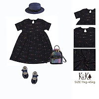 Váy Đầm Bé Gái đẹp Thun Sao Màu Thương hiệu KIKA(KK). Code K130