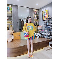 Đồ bộ nữ mặc nhà chất liệu vải thun Cotton 100%, 3 size, 45-80kg vừa, PD175