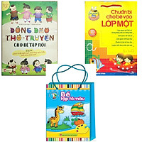 Combo Đồng dao thơ truyện cho bé tập nói + Chuẩn bị cho bé vào lớp một 10c + Bé tập tô màu mẫu giáo ( bộ 8 quyển )