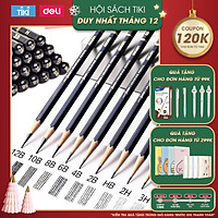 Bút Chì Phác Thảo Cao Cấp Deli Nuevo S999 | Độ Cứng Từ B - 14B, H, 2H, 3H, HB - 12 Chiếc