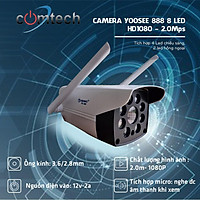 CAMERA YOOSEE 888 8 LED HD1080 - 2.0Mps NGOÀI TRỜI CHỐNG NƯỚC - HÌNH ẢNH CỰC NÉT - HÀNG CHÍNH HÃNG