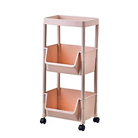 Storage Trolley Rolling Cart Kitchen Tier Wheel Storage Rack Organizer 3 Layers Storage Shelf Rack