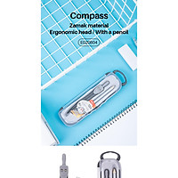 Compa Deli - Màu Xám Bạc - Chì Gỗ/Chì Kim - 1 Chiếc - EG20804/EG20904