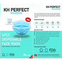 Combo 3 hộp khẩu trang y tế Khánh Hưng 4 lớp kháng khuẩn Perfect Mask