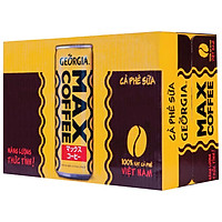Thùng 24 Lon Cà Phê Georgia Coffee Max Coffee (235ml x 24 Lon)