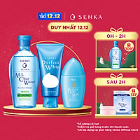 Combo Senka Làm Sạch Chống Nắng (Sữa Rửa Mặt Whip 120g + Nước tẩy trang Fresh 230ml + UV Milk 40ml)