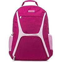 Larkpad Leke School Middle School Student Bag Men and women Leisure Reduced Backpack Lightweight Large Capacity Computer Bag Rose Red