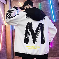 ÁO khoác nhẹ nam 2 lớp họa tiết chữ M sau lưng ,phong cách hot trend