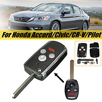 4 Buttons 3 buttons PANIC Uncut Blade Flip Folding Remote Key Shell Case for Honda Accord Civic CR-V