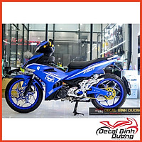 Tem Trùm Dành Cho Exciter 150 Nhôm Xước Xanh GP Kèm Tem Rời RCB Phản Quang Cá Tính