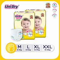 Combo 2 tã dán UniDry gói Super Jumbo M76-L68-XL62