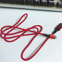 Dây cáp sạc nhanh dòng 2.1 A, truyền dữ liệu dây bện dù siêu bền, chống rối USB-A to IP- Hàng chính hãng