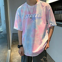 Áo thun unisex STREET phông rộng loang màu