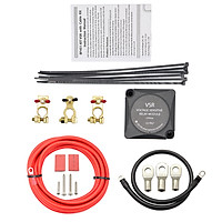 Voltage Sensitive Relay Automatic Charging Relay Dual Battery Smart Isolator 12V/140A(VSR)with Wiring Kit