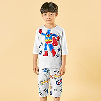 Bộ đồ lửng tay mặc nhà cotton mịn cho bé trai U2005 - , Cotton Organic