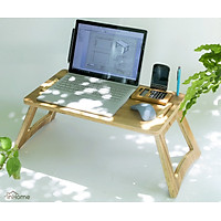 Bàn làm việc gấp gọn, với rãnh cắm bút, để điện thoại và máy tính bảng tiện dụng/ Lapdesk