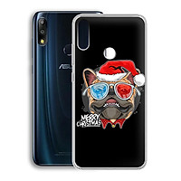 Ốp lưng dẻo cho điện thoại Zenfone Max Pro M2 - 01219 7939 BULLDOG03 - Bulldog chúc mừng Giáng Sinh - Hàng Chính Hãng
