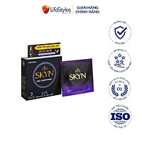 Bao cao su LifeStyles SKYN Elite Non-latex cao cấp siêu mỏng siêu mềm cảm giác chân thật không gây dị ứng không mùi cao su size 53mm - Hộp 3 bao - Xuất xứ Úc ( Hàng Chính Hãng )