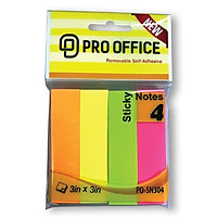Giấy Note Pro Office 4 Màu Neon Vừa PO-SN304-3SN0006