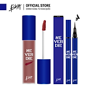 Combo Son Kem Lì Bbia Never Die Tint version 1,2 + Bút kẻ mắt eyeliner never die 5g