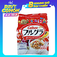 Ngũ cốc Calbee vị Trái cây gói đỏ 800gr (Trái cây & các loại Hạt)
