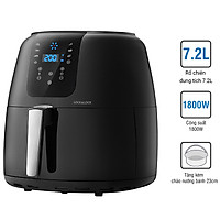 Nồi Chiên Không Dầu Điện Tử Lock&Lock EJF296BLK (7.2 Lít) - Kèm Chảo Nướng - Hàng Chính Hãng